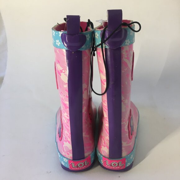 LOL Surprise Character Boots Size 2 Girl's Rubber Snow Rain Shoe Pink NEW NWT - Picture 3 of 13